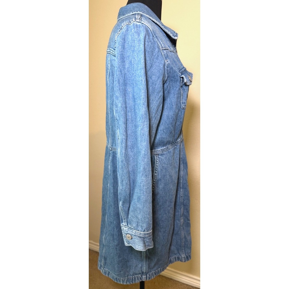 Levis Flynn‎ Western Dress Womens XL Blue Denim Long Sleeves Button Front - Picture 5 of 16